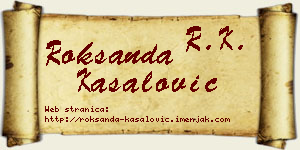 Roksanda Kasalović vizit kartica